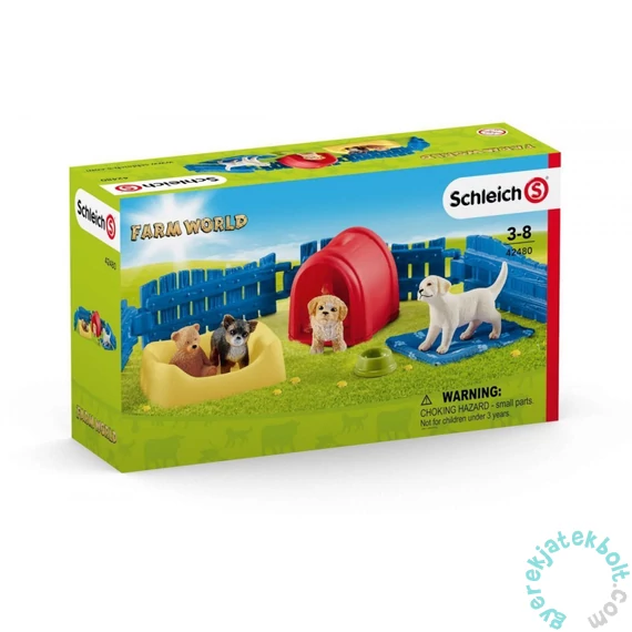 Schleich 42480 Kölyökketrec játékszett - Farm World