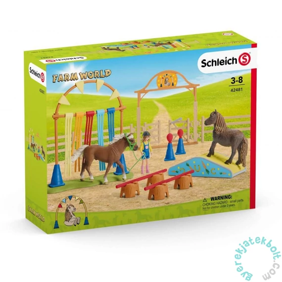 Schleich 42481 Póni nagy agility pálya játékszett - Farm World