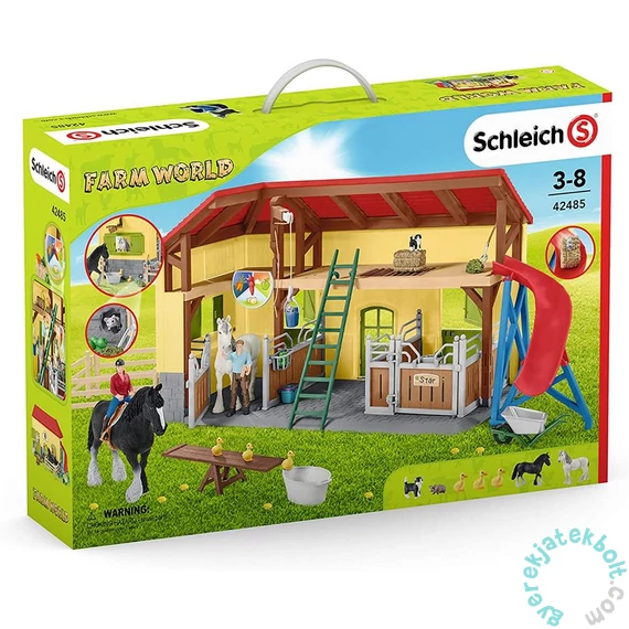 Schleich 42485 Lóistálló játékszett - Farm World (SLH42485)