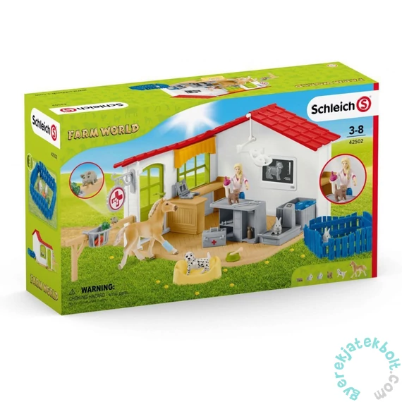Schleich 42502 Állatorvosi rendelő játékszett - Farm World
