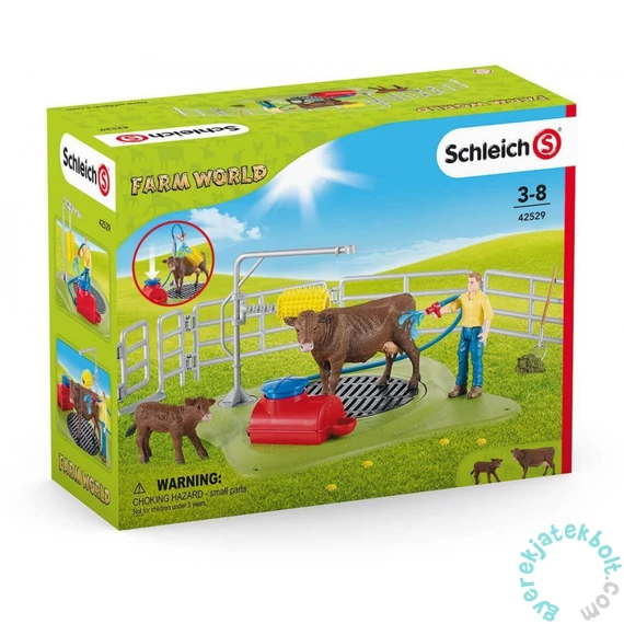 Schleich 42529 Tehén mosóhely játékszett - Farm World