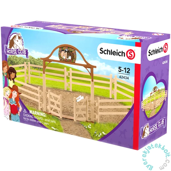 Schleich 42434 Legelő kerítés kapuval játékszett - Horse Club