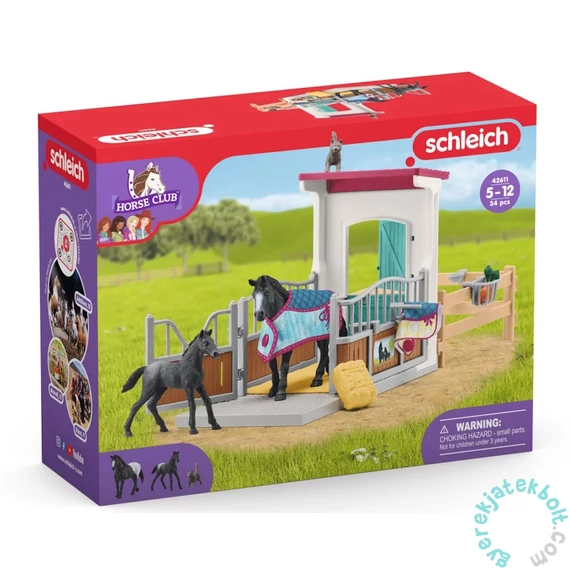 Schleich 42611 Lóbox kancával és csikóval játékszett - Horse Club