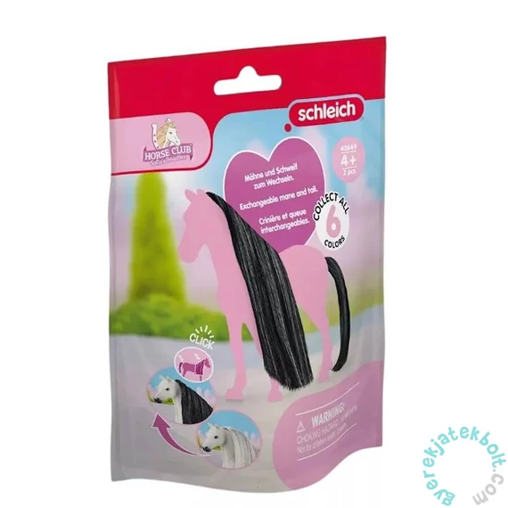 Schleich 42649 - Beauty Horse - Fekete sörény és farok kiegészítő - Horse Club - Sofias Beauties (SLH42649)