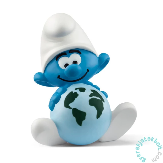 Schleich 20844 Törp figura földgömbbel - Hupikék Törpikék