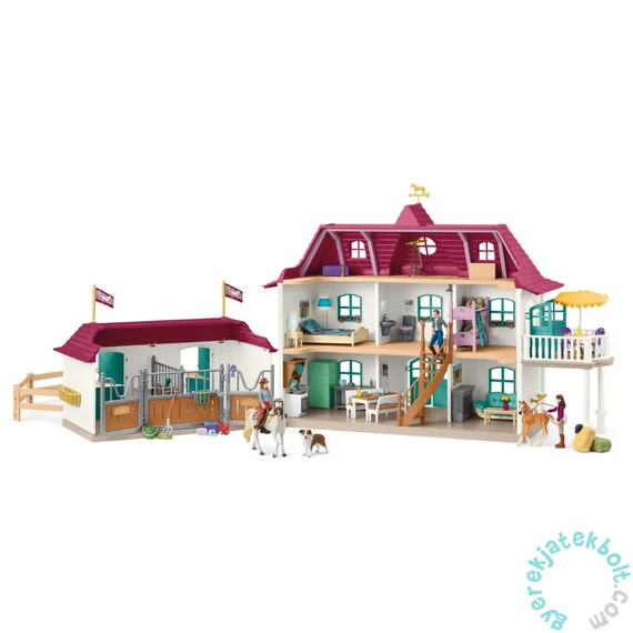 Schleich 42706 Tóparti tájház és istálló játékszett - Horse Club