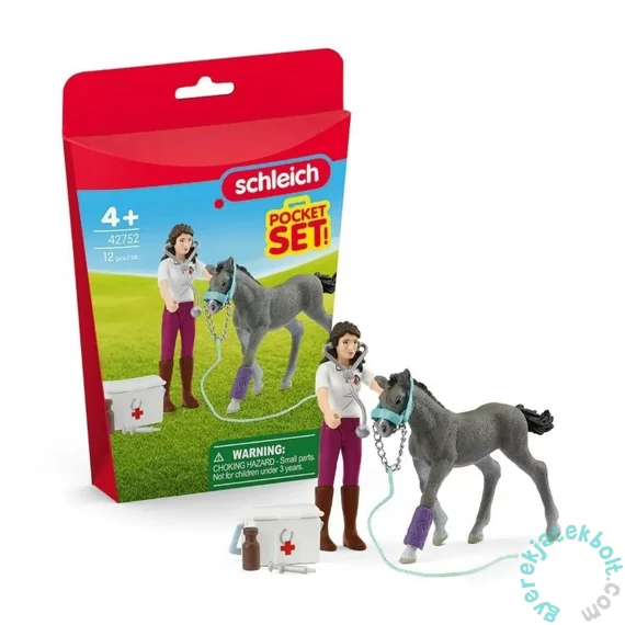 Schleich 42752 Ms. Kramer csikóval játékszett - Farm World