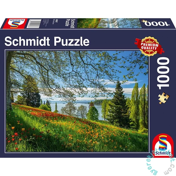 Schmidt 1000 db-os puzzle - Tulips flowering - Mainau Island (58967)