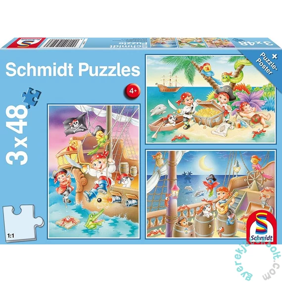 Schmidt 3 x 48 db-os puzzle - Gang of Pirates (56223)