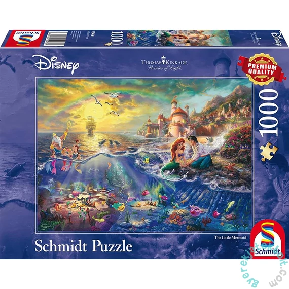 Schmidt 1000 db-os puzzle - Disney - The Little Mermaid, Kinkade (59479)