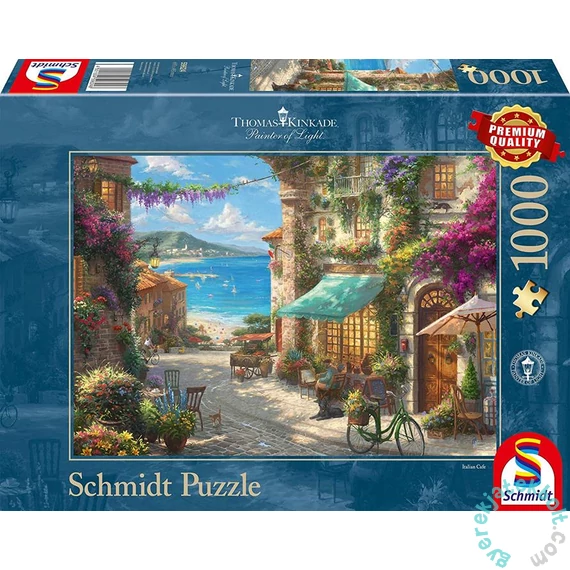Schmidt 1000 db-os puzzle - Café on the Italian Riviera, Kinkade (59624)