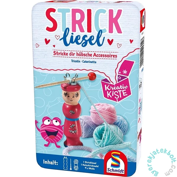 Schmidt - Fonalas horgoló kreatív játékszett fémdobozban