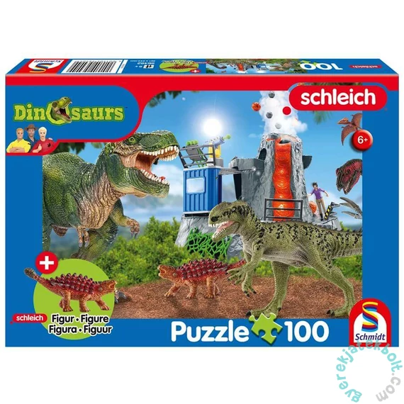 Schmidt 100 db-os Schleich puzzle figurával - Dinosaurs (56462)