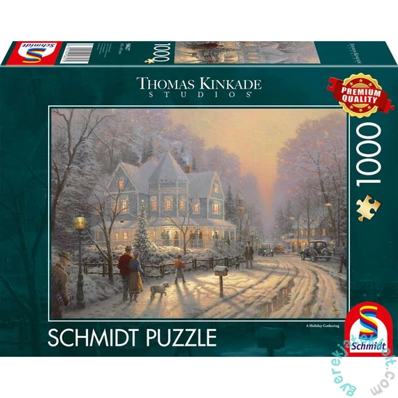 Schmidt 1000 db-os puzzle - A Holiday Gathering, Thomas Kinkade (58627)