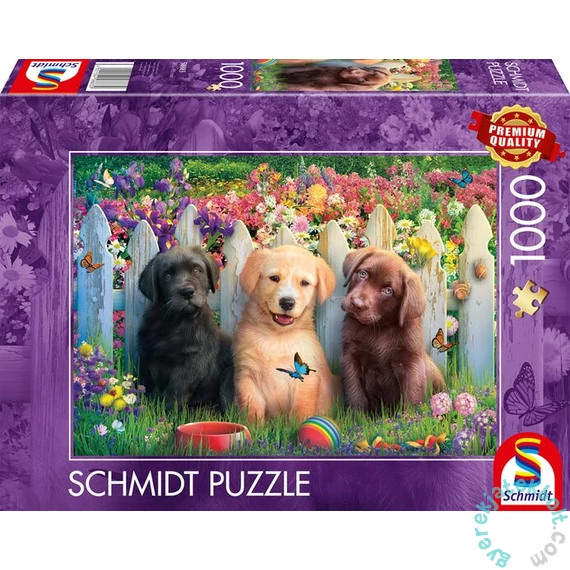 Schmidt 1000 db-os puzzle - Cute puppies scene (58883)