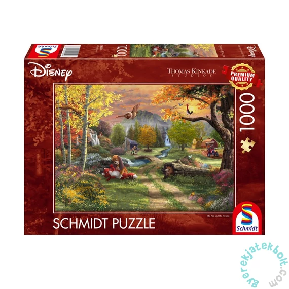 Schmidt 1000 db-os puzzle - Disney, Fox and Hound, Thomas Kinkade (58050)