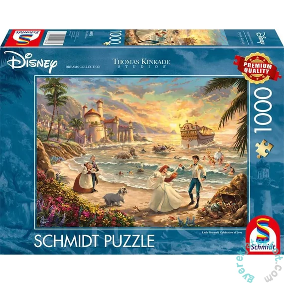Schmidt 1000 db-os puzzle - Disney - The Little Mermaid Celebration of Love, Thomas Kinkade (58036)