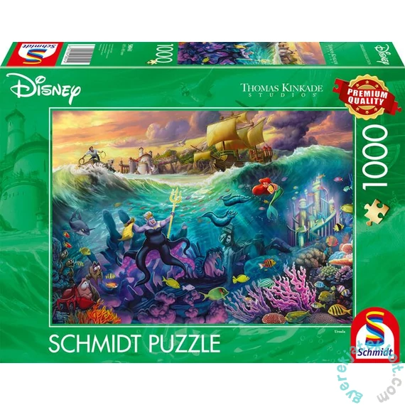 Schmidt 1000 db-os puzzle - Disney - Ursula, Thomas Kinkade (58041)