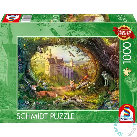 Schmidt 1000 db-os puzzle - Fairy tale castle and forest magic (58878)