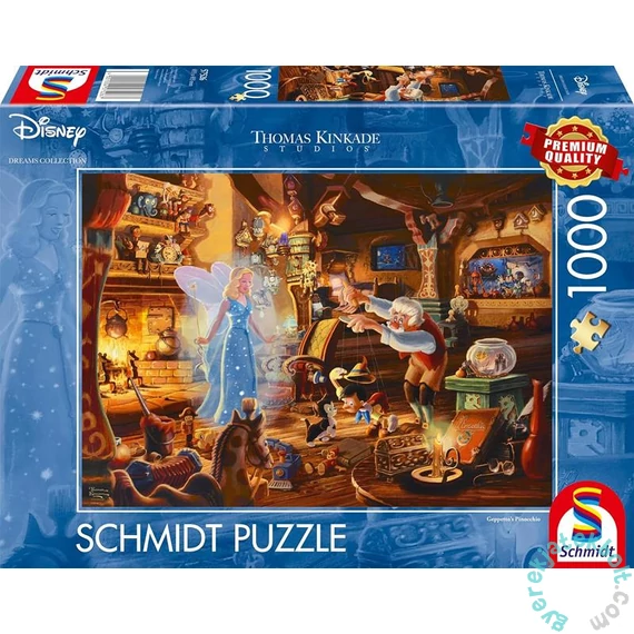 Schmidt 1000 db-os puzzle - Geppettos Pinocchio, Thomas Kinkade (57526)
