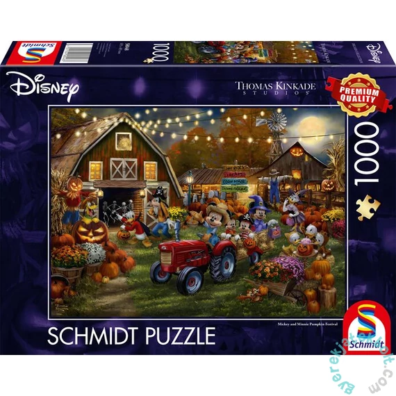 Schmidt 1000 db-os puzzle - Mickey and Minnie Pumpkin Festival, Thomas Kinkade (58048)