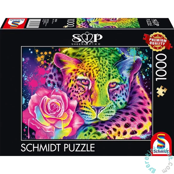 Schmidt 1000 db-os puzzle - Neon Rainbow Leopard, Sheena Pike