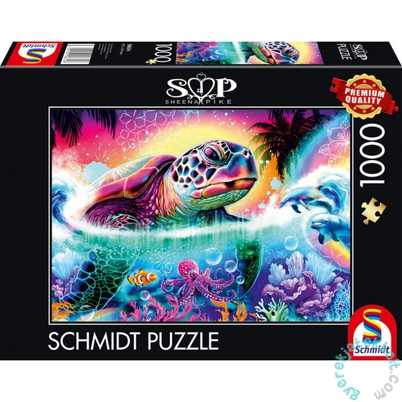 Schmidt 1000 db-os puzzle - Neon turtle, Sheena (58634)