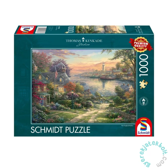 Schmidt 1000 db-os puzzle - New England Harbour, Thomas Kinkade (58785)