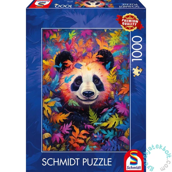 Schmidt 1000 db-os puzzle - Panda in a rainbow-coloured forest (59781)