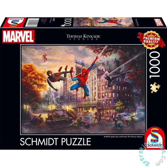 Schmidt 1000 db-os puzzle - Spider-Man and Friends, Thomas Kinkade (59957)
