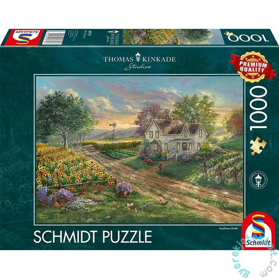 Schmidt 1000 db-os puzzle - Sunflower fields, Thomas Kinkade (58779)