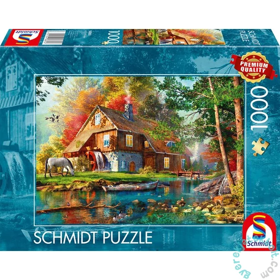 Schmidt 1000 db-os puzzle - Water mill in autumn (58881)