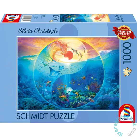 Schmidt 1000 db-os puzzle - Yin and Yang - In the realm of marine animals, Silvia Christoph (58594)