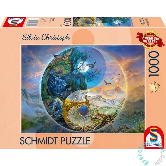 Schmidt 1000 db-os puzzle - Yin and Yang - Mountain world, Silvia Christoph (58596)