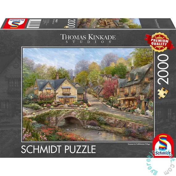 Schmidt 2000 db-os puzzle - Summer in Cobblestone Village, Thomas Kinkade (58629)