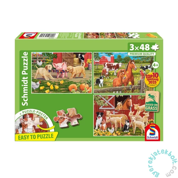 Schmidt 3x48 db puzzle - Animals on the farm (56579)
