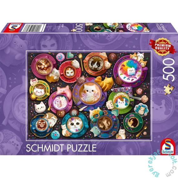 Schmidt 500 db-os puzzle - Coffee art kittens (59707)