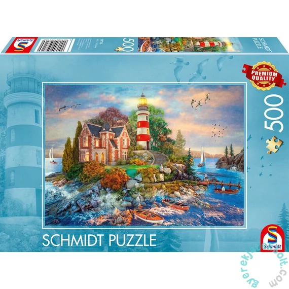 Schmidt 500 db-os puzzle - Lighthouse on the rock (59716)