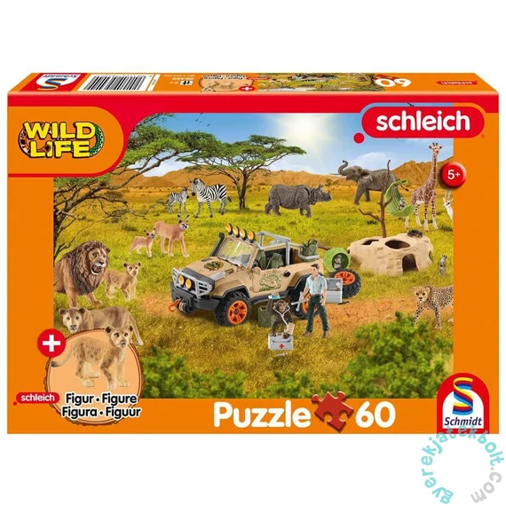 Schmidt 60 db-os Schleich puzzle figurával - In the Savannah(56466)