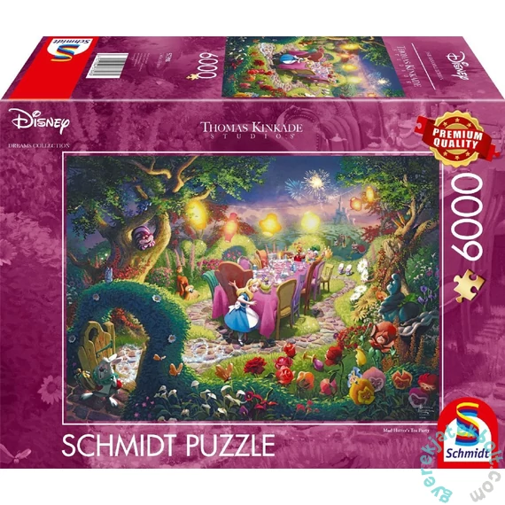 Schmidt 6000 db-os puzzle - Disney - Mad Hatters Tea Party, Thomas Kinkade