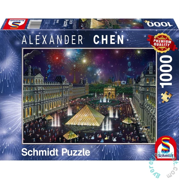 Schmidt 1000 db-os puzzle - Fireworks at the Louvre (59648)