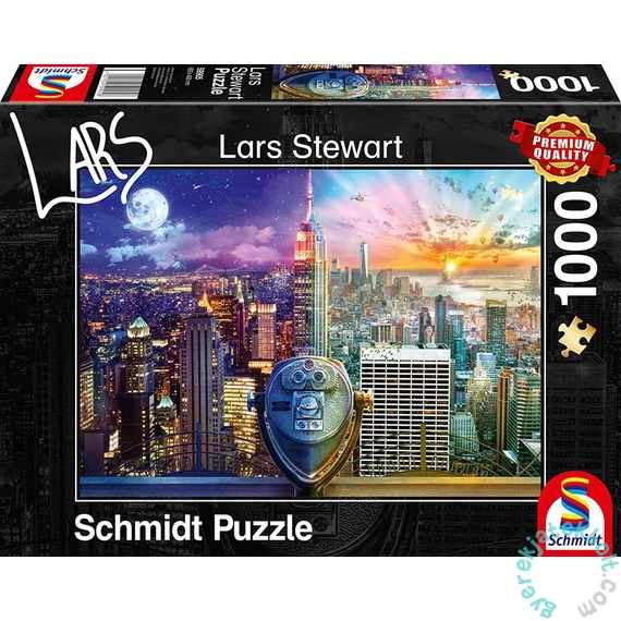 Schmidt 1000 db-os puzzle - Night and Day - New York, Lars Stewart (59905)