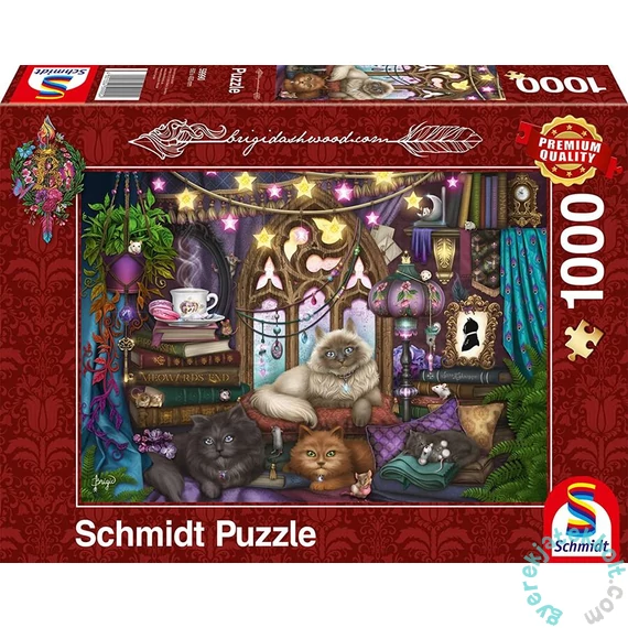 Schmidt 1000 db-os puzzle - Afternoon Tea with Cats, Brigid Ashwood (59990)