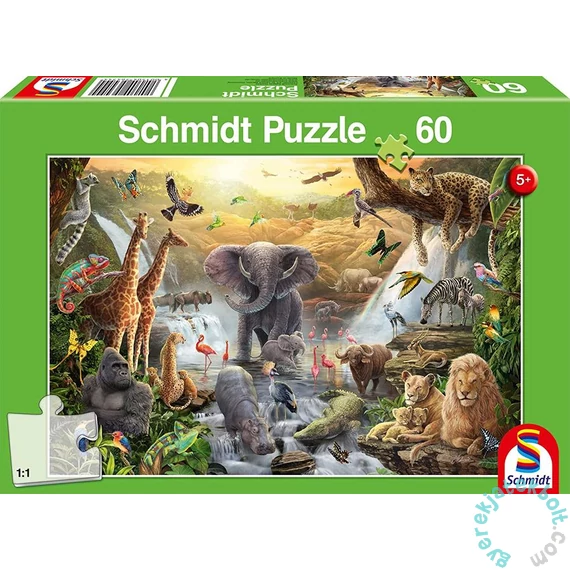Schmidt 60 db-os puzzle - Animals in Africa (56454)