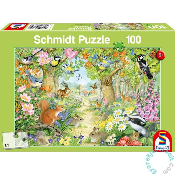 Schmidt 100 db-os puzzle - Animals in the forest