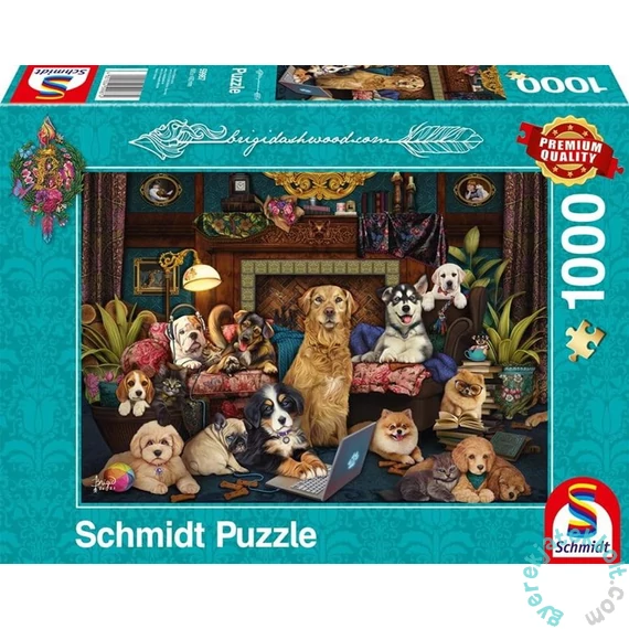 Schmidt 1000 db-os puzzle - Colorful evening in the salon - Brigid Ashwood (59987)