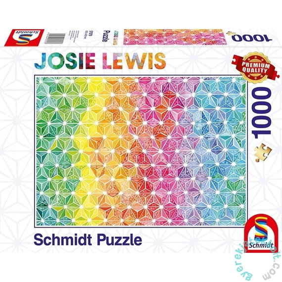 Schmidt 1000 db-os puzzle - Colourful triangles, Josie Lewis (57579)