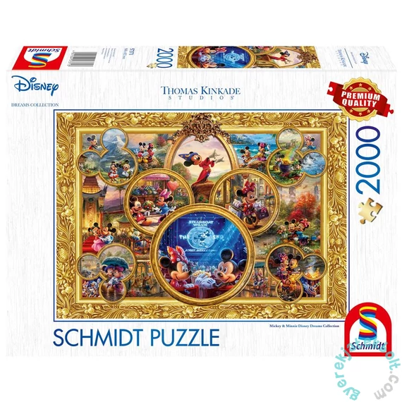 Schmidt 2000 db-os puzzle - Disney Dreams Collection - Mickey and Minnie - Thomas Kinkade (57371)