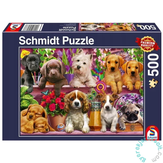 Schmidt 500 db-os puzzle - Dogs on a Shelf (58973)