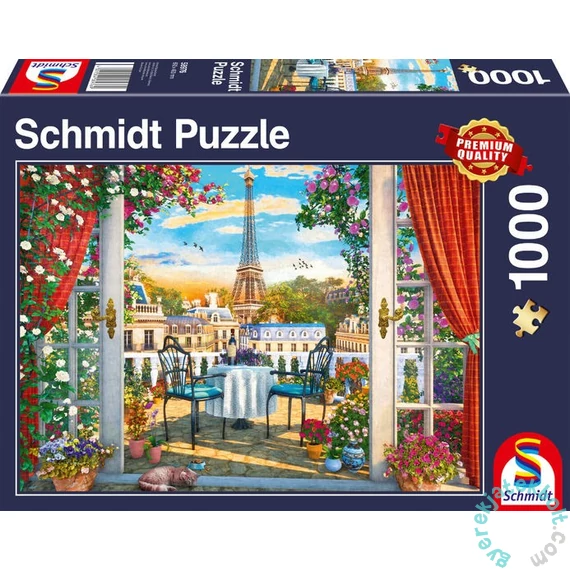 Schmidt 1000 db-os puzzle - A terrace in Paris (58976)